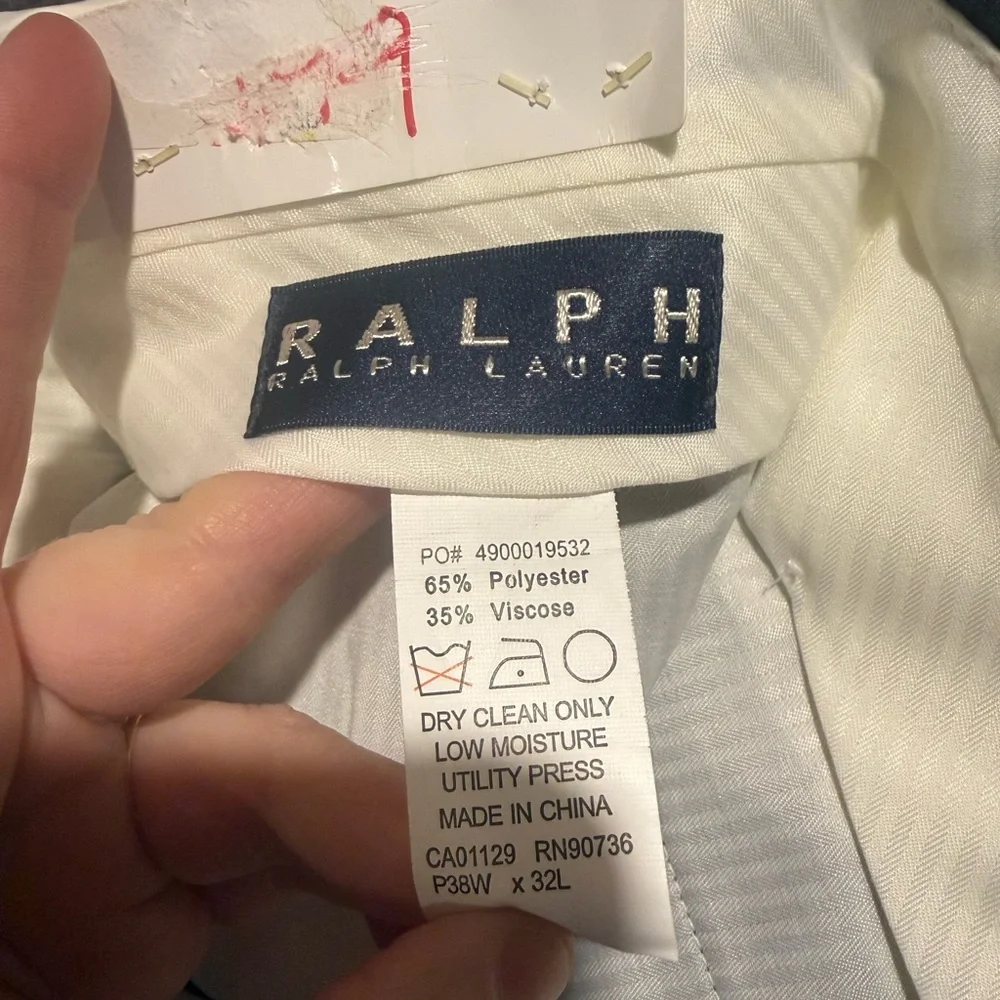 Ralph Lauren Dress Pants Mens 38x32 gray lightweight comfort relaxed straight